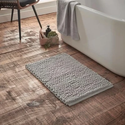 Image of Bianca Aspen Bobble 50x80 cm Bath Mat Grey