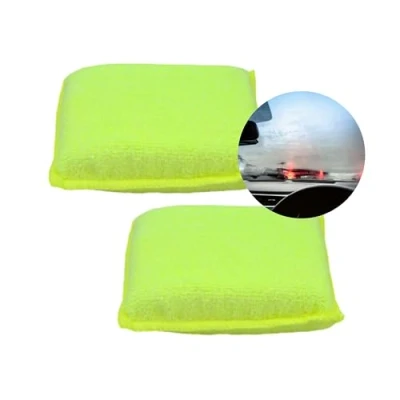 Image of Tek Automotive Microfibre Demister Pad for Car Twin Pack Pad, Fast Condensation Remover, Windscreen Interior Windows and Mirrors, Essential Winter Accessories