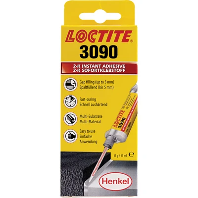 Image of LOCTITE 3090, Gap Filling Extra Strong Adhesive, 2 Part Industrial Adhesive for Binding a Variety of Substrate Materials, Fast Curing Gel Quick Repairs, 11g