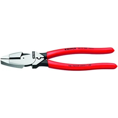 Image of Knipex 09 11 240 SBA 9.5 Inch Ultra High Leverage Lineman&#039;s Pliers with Fish Tape Puller and Crimper