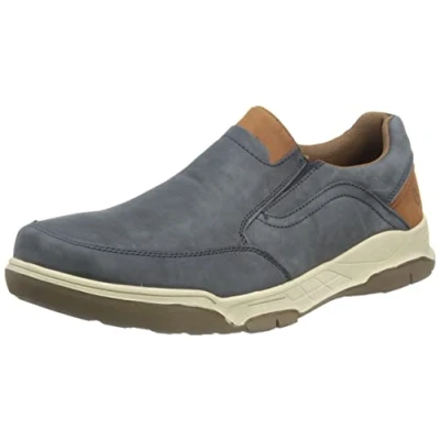 Image of Hush Puppies Men&#039;s Fletcher Sneaker, Navy/Tan, 7 UK