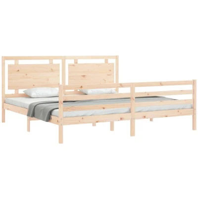 Image of vidaXL Bed Frame without Mattress 200x200 cm Solid Wood