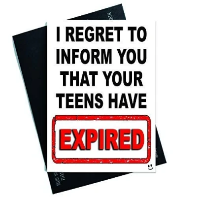 Image of Funny Birthday Cards Friend Greeting Banter Humour Card for Daughter Son Nephew Niece Teens Have Expired Joke Fun PC493