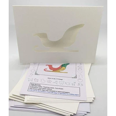 Image of Iris Folding Card Pack Seahorse C5 Size Makes 4 Cards DeeCraft