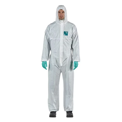 Image of Ansell WH18B 00111 05 Microgard 1800 Standard Hooded Coverall, X Large, White
