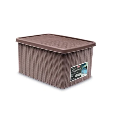 Image of Stefanplast Elegance Storage Box, Dove Grey, 29 x 39 21 cm
