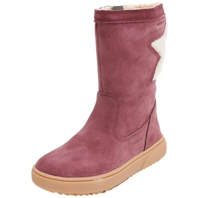 Image of Geox J Theleven Girl WPF Ankle Boot, Prune, 7.5 UK Child