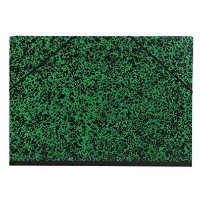 Image of Clairefontaine Ref 93244C Annonay Art Folder 50x70cm Size, Elastic Strap Closure, 30mm Spine, White Paper Lining, Acid Free Suitable for Transporting Artwork, Green