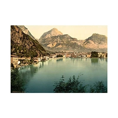 Image of Wee Blue Coo Vintage Photo Riva Lake Garda Italy New Picture Wall Art Print