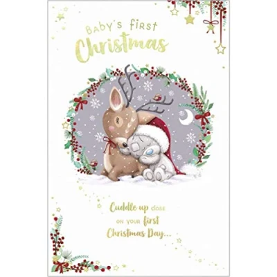 Image of Me To You Bear Baby&#039;s First Christmas Card