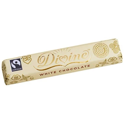 Image of Divine Fairtrade White Chocolate 40 g (Pack of 10)