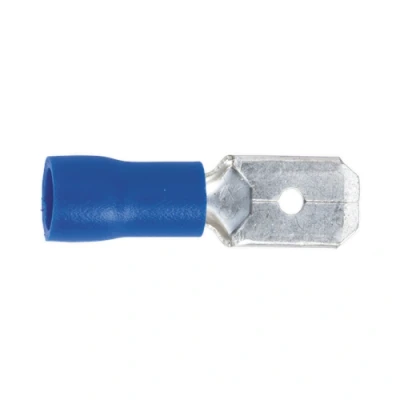 Image of Sealey Push On Terminal 6.3mm Male Blue Pack of 100