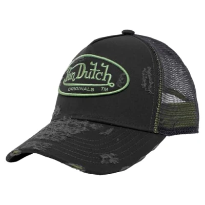 Image of Von Dutch Kiruna Unisex Cap, Size: One Size, Black/green