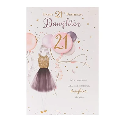 Image of 21st Birthday Card for Daughter Her Lovely Message Inside