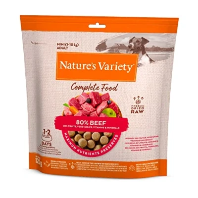 Image of Nature&#039;s Variety Complete Freezed Dried Food Beef for Dogs Mini and Small Case 7 x 120 g