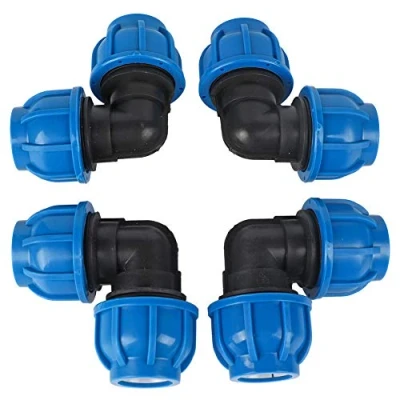 Image of 4Pcs Elbow Connector, PE Plastic Water Pipe 32mm to Elbow, Versatile Fitting, Space Saving Easy Installation