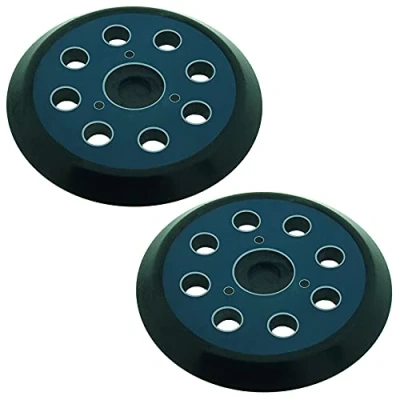 Image of 2 x SabreCut OSSCPM125MH_2 125mm Medium Hard 8 Hole Random Orbital Sander Hook &amp; Loop Backing Pads Compatible with Makita M9204 BO5030 BO5031 DBO180Z BO8041 DBO180RMJ BO5041 BO5010 BO5011 BO5012