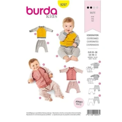 Image of Sweatshirt Jacket/Jogging Pants, Burda 9297 56 98