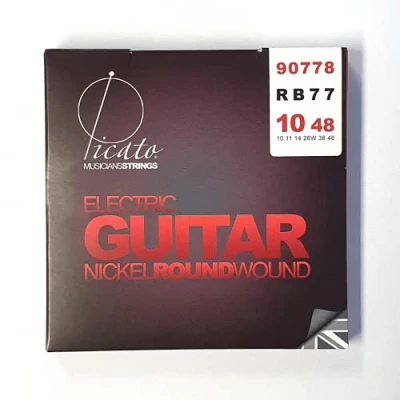 Image of Picato 90778 Nickel Round Wound 10 48 Electric Guitar Strings, Set of 6 Strings