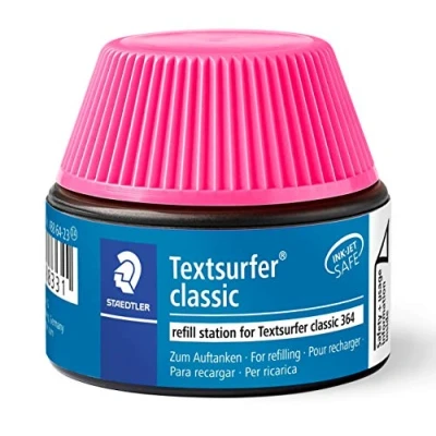 Image of Staedtler 488 64 23 Textsurfer Classic Marker Pen 15 20 Refills for 364 Pink