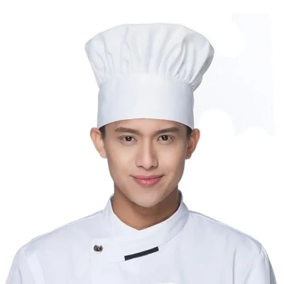 Image of Lahviuu Chef Hat,1 pcs White Chefs Hat Adjustable Elastic Kitchen Cooking Hats Cap,Uniforms Baker for Men Women Home Restaurant Catering