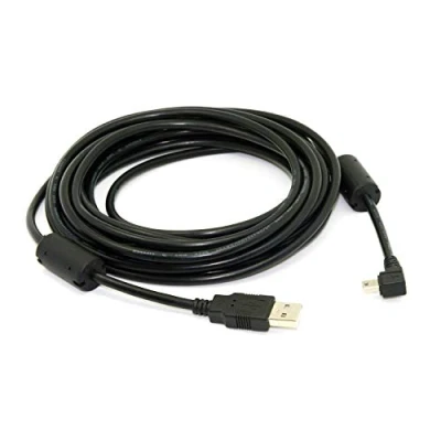 Image of JSER Mini USB B Type 5pin Male Right Angled 90 Degree to 2.0 Data Cable with EMI Ferrite Core 5M