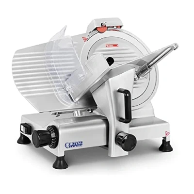 Image of Royal Catering RCAM 300PRO Meat Slicer 0 to 15 mm 280 W Ø 30 cm semi Automatic Sharpener PRO Series