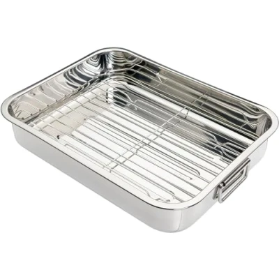 Image of KitchenCraft Stainless Steel 37cm Roasting Pan