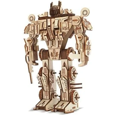 Image of 3D Wooden Puzzle,3D Puzzle for Kids,3D Robot Puzzle, Model,Wooden Kids and Adults,Puzzle Education Toys Kids(ROBOT)