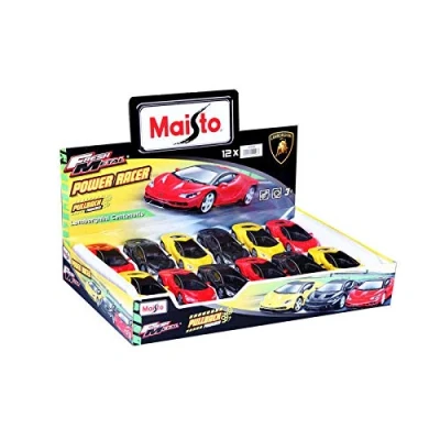 Image of Maisto M24208 Fresh Metal Lamborghini Power Racer Incredibly Detailed Die Cast Replica Collectible Model Vehicle, Assorted Designs and Colours