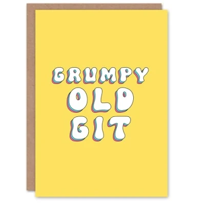 Image of Artery8 Birthday Card Grumpy Old Git Fun Funny Happy Joke Humour For Her Gran Sister Niece Daughter Wife Woman Greeting