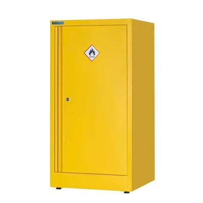 Image of BiGDUG Hazardous Substance Storage Cabinet Metal COSHH Cupboard, HSE Safety 1 Shelf 900h x 460w 460d mm