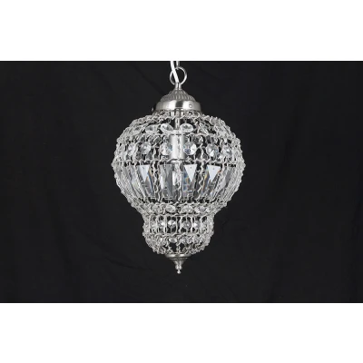 Image of Morocco Double Crystal Basket Pendant Ceiling Light