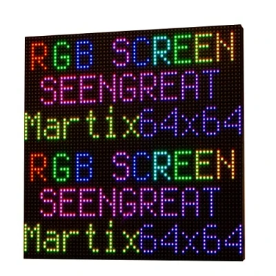 Image of xicoolee 4096 RGB Full Color LED Matrix Panel Display 64x64 Pixels for Raspberry Pi 3mm Pitch with 2 HUB75 Interface