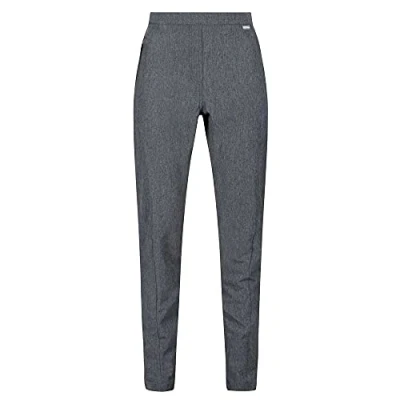Image of Regatta Pentre Stretch Isoflex Women&#039;s Trousers Durable Water Repellent Part Elasticated Waist 2 Zipped Pockets
