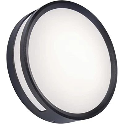 Image of LUTEC LED ceiling light Rola, outdoor, anthracite, Ø 18 cm