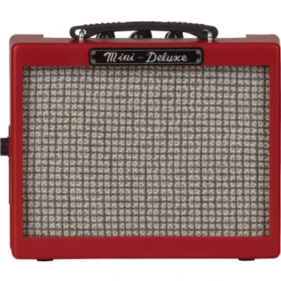 Image of Fender Mini Deluxe Amp, Suitable for Electric Guitar &amp; Bass Red