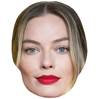 Image of Margot Robbie (Make Up) Celebrity Mask, Flat Card Face, Fancy Dress Mask