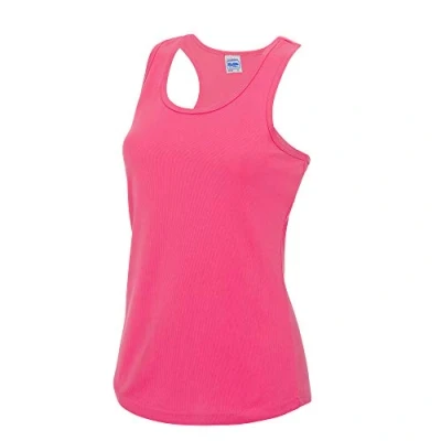 Image of Just Cool Girlie Fit Sports Ladies Vest / Tank Top (XS) (Electric Pink)