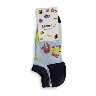 Image of Livoni Aquarium Fish Low Socks 39 42, Multi Coloured, M