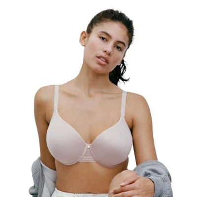 Image of Chantelle Women&#039;s C Jolie Memory Foam T Shirt Bra, Opaque, Pink, 34E