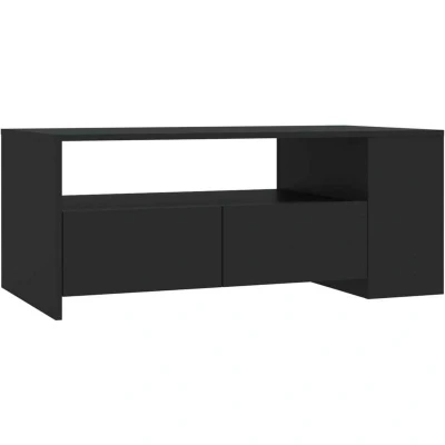 Image of vidaXL Coffee Table Black 102x55x42 cm Engineered Wood
