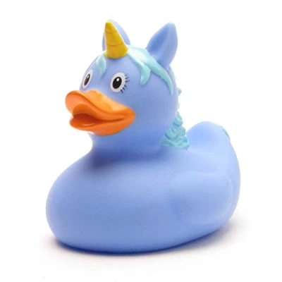 Image of Squeaky Duck Unicorn Blue I Bath L: 7.5 cm Includes Keyring in Set