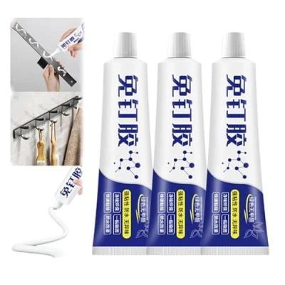 Image of Strong Nail Free Adhesive, Multipurpose Super Adhesive Glue Plastic Glue, Liquid Waterproof (3Pcs)