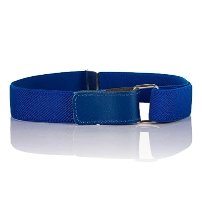 Image of Olata Children’s Stretch Elasticated Belt with Adjustable Hook and Loop Fastening 5 12 years. Royal Blue