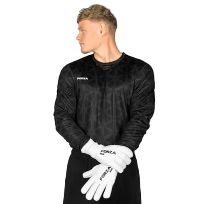 Image of FORZA Men’s Long Sleeve Goalkeeper Jerseys [XS XXL] Premium Football with Sweat Wicking Finish Available in Four Vibrant Colours (UK, Alpha, M, Regular, Black)