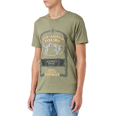 Image of Marvel Men&#039;s Metlatmts021 T Shirt, Khaki, XXL