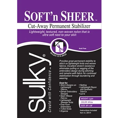Image of Sulky stabilizer, Nylon, White, 20&quot; by 1 yd