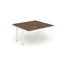Image of Evolve B2B Ext Kit White Frame Bench Desk 1200 Walnut BE197
