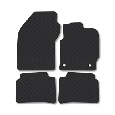 Image of Rubber Car Mats Compatible with SuzUKi Swace (2021 ) Tailored Fit Floor Set Accessory Black Custom 4 Pieces Clips Anti Slip Backing, Heavy Duty &amp; Waterproof